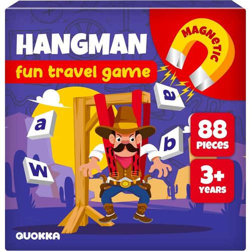 Eryi-Hangman Jeu Magnétique Pour Enfant 3 4 5 Ans - Essentiel Voyage Enfant 6 7 8 Ans - Jeu Magnétique Du Pendu Pour Garçons Et Filles - Jouets Éducatifs Activités En Voiture Et L'avion