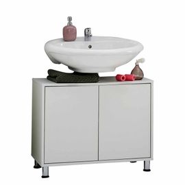 Paris Prix - Meuble Sous Lavabo 2 Portes "Adora" 70cm Blanc