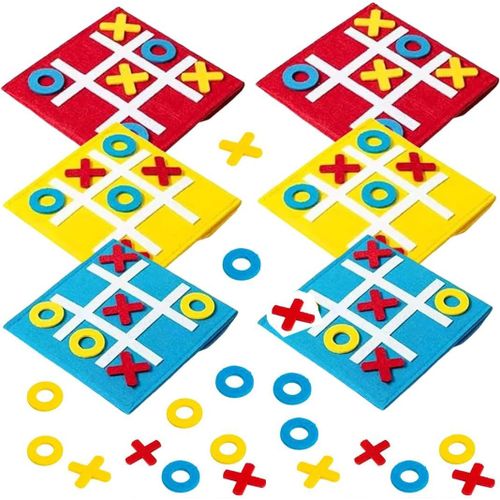 ERYI-6 Pièces Mini Jeux De Société Tic Tac Toe Pour Enfants,Divertente Interaction Petit Éducatif Parent-Enfant,Cadeaux De Fin D'Année Cadeaux De Classe Pour Étudiants [Morpion]