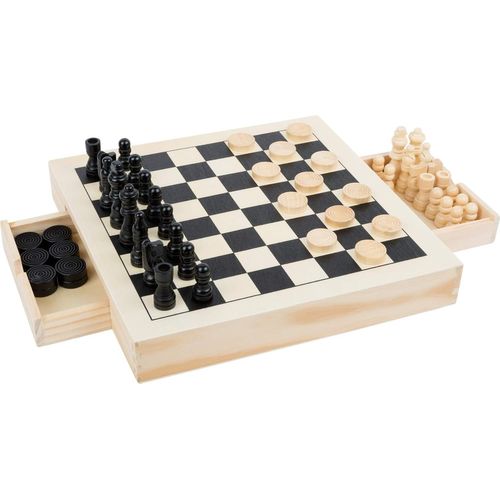 Eryi-Small Foot Kit De Jeux Echecs, Dames Et Jeu Du Moulin - Version Allemande