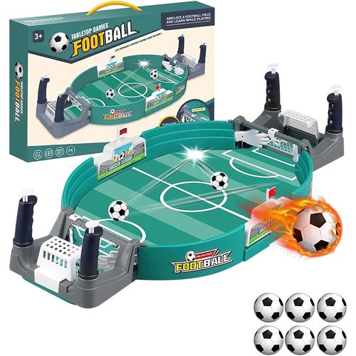 Eryi-Jeu De Société De Football, Mini Football Avec 6 Balles,Jouet De Table De Football Pour Deux,Jeu De Football Interactif De Table Jouet,Pour Enfants Et Adultes,Jouet Enfant 6 Ans Garcon,Noël