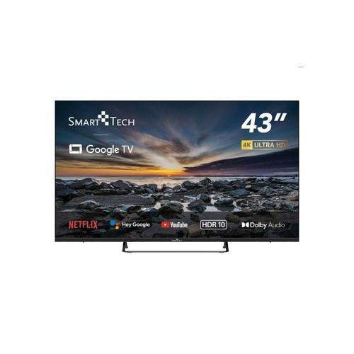 SMART TECH 43UG10V3 - 43" - TV 4K UHD 108 cm, Smart TV Google TV, HDMI, USB, HEVC, Dolby Audio, HDR 10, CHROMESCAST, Google Assistant