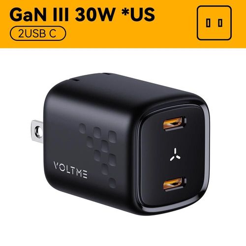 30w Cc Black Us - 30w Gan Iii Chargeur Usb Charge Rapide Chargeurs Haute Vitesse Type C Chargeur De Téléphone Portable Pour Iphone 15 Pro Max Xiaomi Samsung