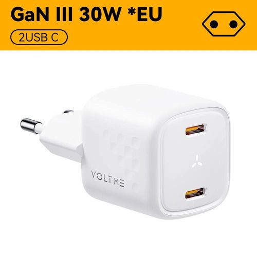30w Cc White Eu - 30w Gan Iii Chargeur Usb Charge Rapide Chargeurs Haute Vitesse Type C Chargeur De Téléphone Portable Pour Iphone 15 Pro Max Xiaomi Samsung