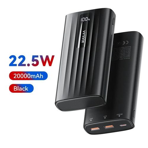 Black 20000mah 1pc-20000 Mah/10000 Mah Batterie Externe 22.5 W Pd Charge Rapide Chargeur Portable Batterie Externe Pour Iphone 15 14 13 Samsung Huawei