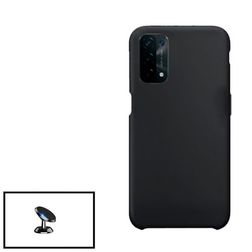 Kit Support Magnétique De Voiture + Coque Silicone Liquide Pour Oppo A16