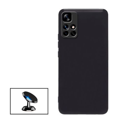 Kit Support Magnétique De Voiture + Coque Silicone Liquide Pour Xiaomi Redmi Note 11