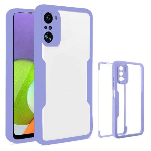 Coque Anti-Crash 360 Protection Résistant Aux Chocs Avant Et Arrière Pour Xiaomi Redmi Note 10 Pro+ - Mauve