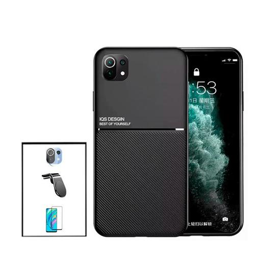 Kit Coque Magnetic Lux + 5d Full Cover + Film De Caméra Arrière + Support Magnétique L Safe Driving Pour Xiaomi Mi 11 Lite