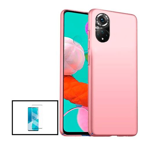 Kit Film De Verre Trempé 5d Full Cover + Coque Slimshield Pour Huawei Nova 9 Rose