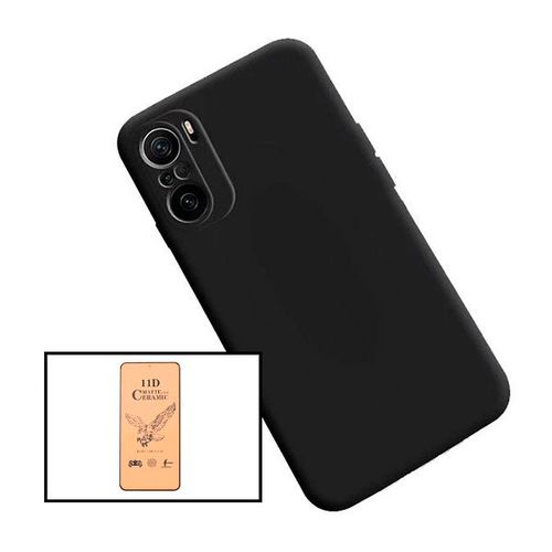 Kit Film De Verre Trempé Ceramicglass Full Cover + Coque Silicone Liquide Pour Xiaomi Redmi Note 10