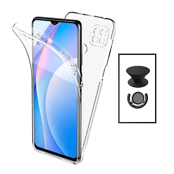 Kit Coque 3x1 360° Impact Protection + 1 Gripholder + 1 Support Gripholder Noir Pour Realme C21y