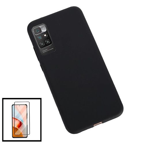 Kit Film De Verre Trempé 5d Full Cover + Coque Silicone Liquide Pour Xiaomi Redmi Note 11 4g