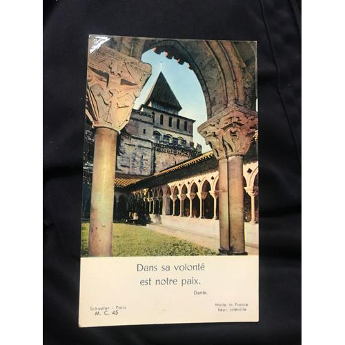 Image Pieuse Religieuse Chretienne : Dans Sa Volonte Est Notre Paix - Dante - Schaefer - 11x6,5 Cm
