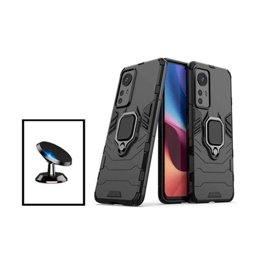 Kit Support Magnétique De Voiture + Coque 3x1 Military Defender Pour Xiaomi 12 Pro - Noir