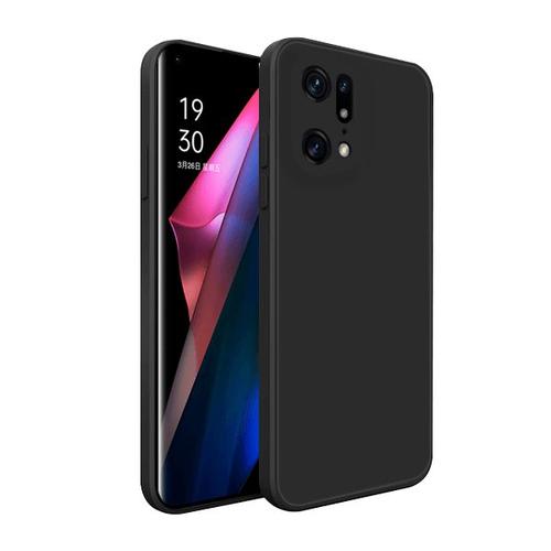 Coque Silicone Liquide Pour Oppo Find X5 - Noir