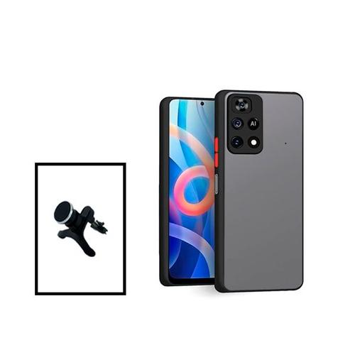 Kit Coque Anti Choque Caméra Protection + Support Magnétique Renforcé De Voiture Pour Xiaomi Poco X4 Pro 5g - Noir