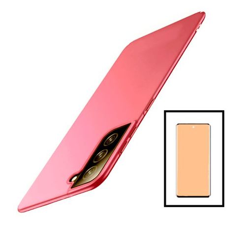 Kit Verre Trempé Ceramicglass Full Cover + Coque Slimshield Pour Samsung Galaxy S22+ Plus 5g - Rose