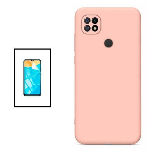 Kit Film Hydrogel Full Cover Avant + Coque Silicone Liquide Pour Xiaomi Redmi 10c - Rose