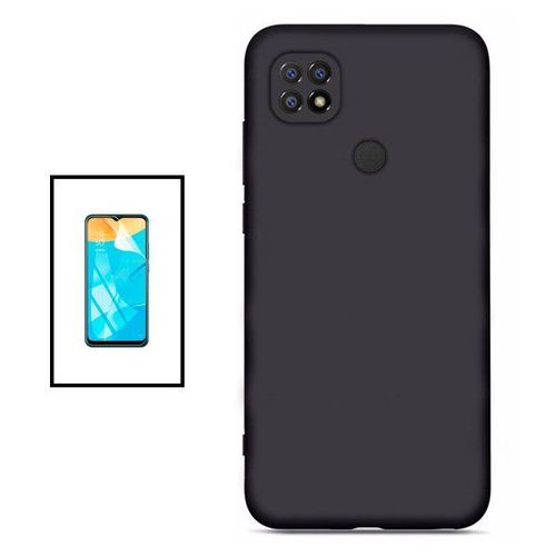 Kit Film Hydrogel Full Cover Avant + Coque Silicone Liquide Pour Xiaomi Redmi 10c - Noir