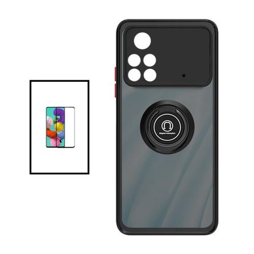 Kit Coque Anti Choque Caméra Protection + Film 5d Full Cover Pour Xiaomi Poco X4 Pro 5g - Noir