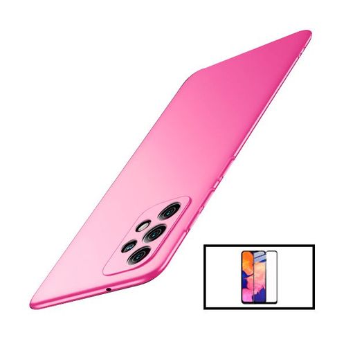 Kit Film Verre Trempé 5d Full Cover + Coque Slimshield Pour Samsung Galaxy A33 5g - Rose