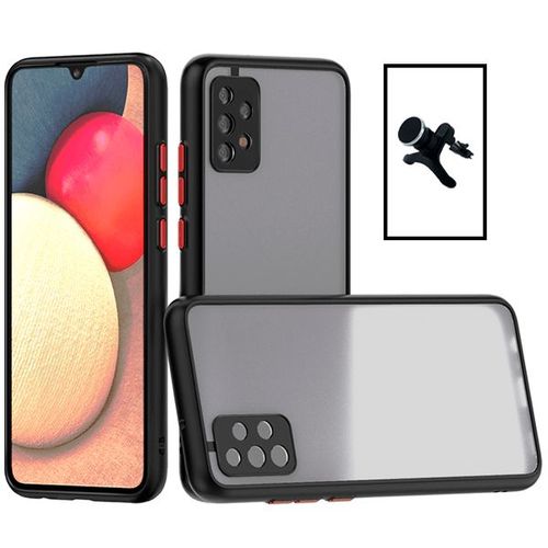 Kit Coque Anti Choque Caméra Protection + Support Magnétique Renforcé De Voiture Pour Samsung Galaxy A33 5g - Noir