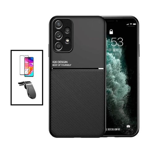 Kit Coque Magnetic Lux + 5d Full Cover + Support Magnétique L Safe Driving Pour Samsung Galaxy A33 5g - Noir