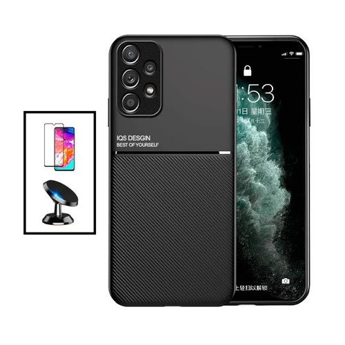 Kit Coque Magnetic Lux + 5d Full Cover + Support Magnétique De Voiture Pour Samsung Galaxy A33 5g - Noir