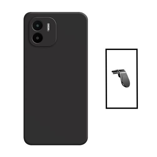 Kit Support Magnétique L Safe Driving Voiture + Coque Silicone Liquide Pour Xiaomi Redmi A1 - Noir