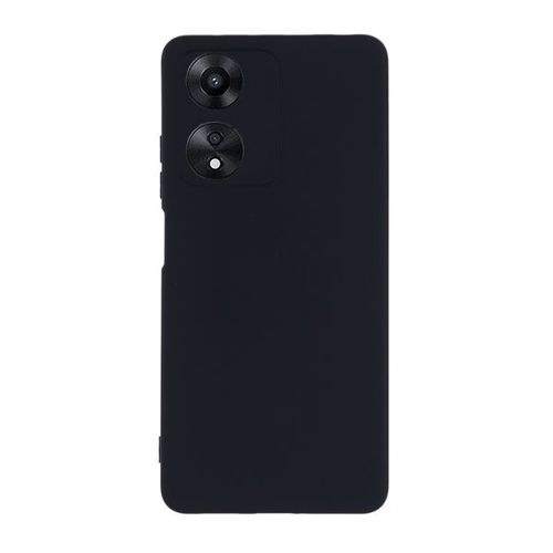 Coque Silicone Liquide Pour Oppo A17 - Noir