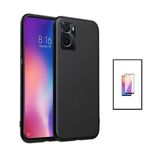 Kit Film Verre Trempé 5d Full Cover + Coque Silicone Liquide Pour Oneplus Nord N300 - Noir