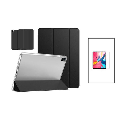 Kit Coque Premium Leather Anti-Impact Protection + Verre Trempé 5d Full Cover Pour Apple Ipad Pro 11 (2022) - Noir