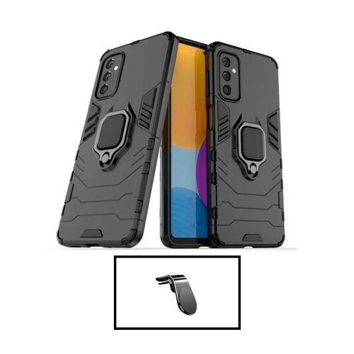 Kit Support Magnétique L Safe Driving Voiture + Coque 3x1 Military Defender Pour Samsung Galaxy A14 - Noir
