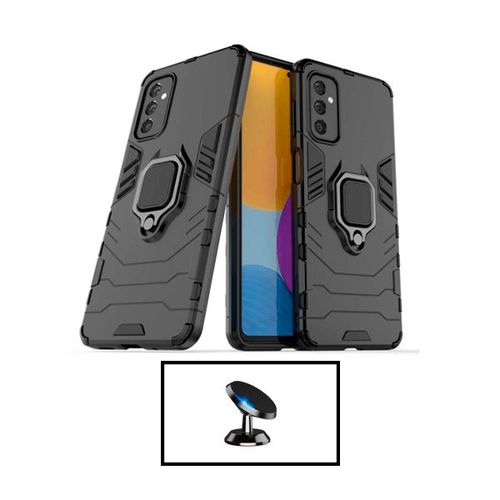 Kit Support Magnétique De Voiture + Coque 3x1 Military Defender Pour Samsung Galaxy A14 - Noir