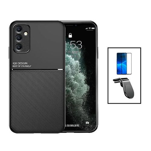 Kit Coque Magnetic Lux + 5d Full Cover + Support Magnétique L Safe Driving Pour Samsung Galaxy A14 - Noir