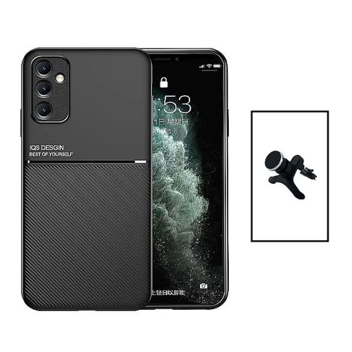 Kit Coque Magnetic Lux + Support Magnétique De Voiture Renforcé Pour Samsung Galaxy A14 - Noir