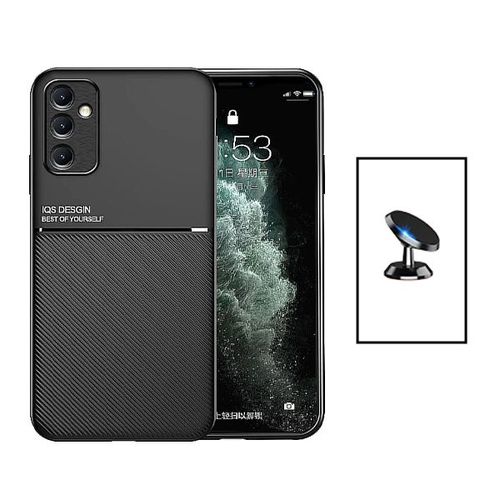 Kit Coque Magnetic Lux + Support Magnétique De Voiture Pour Samsung Galaxy A14 - Noir
