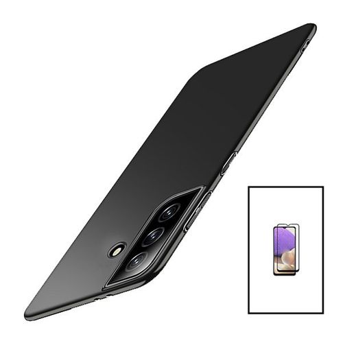 Kit Film Verre Trempé 5d Full Cover + Coque Slimshield Pour Samsung Galaxy A14 - Noir