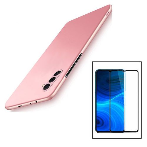 Kit Film Verre Trempé 5d Full Cover + Coque Slimshield Pour Samsung Galaxy A24 4g - Rose