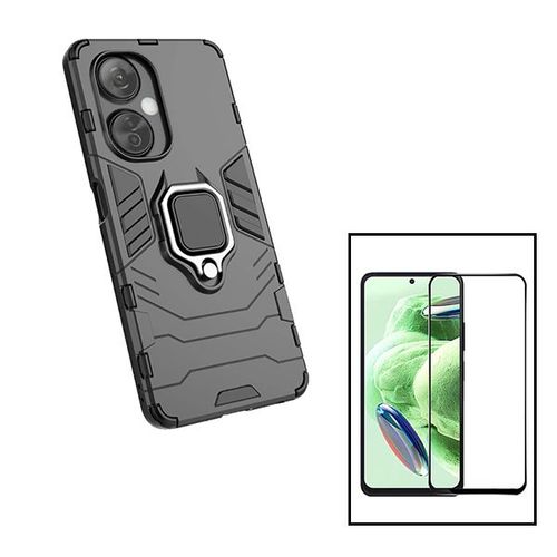 Kit Film Verre Trempé 5d Full Cover + Coque 3x1 Military Defender Pour Oneplus Nord N30 - Noir