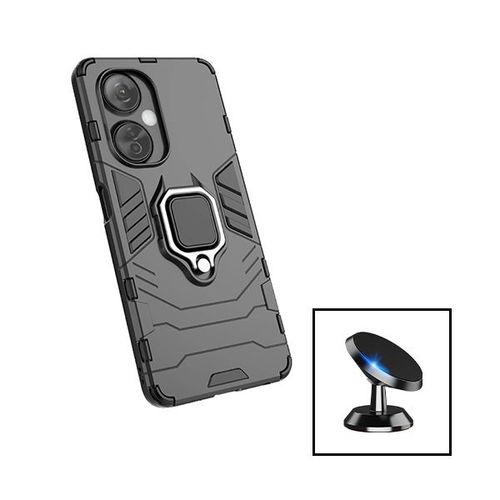 Kit Support Magnétique De Voiture + Coque 3x1 Military Defender Pour Oneplus Nord N30 - Noir