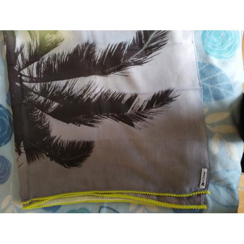 Echarpe Femme Bordure Jaune