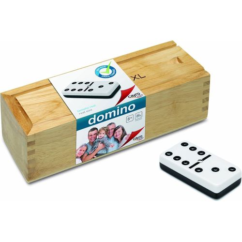 Eryi-- Dominos Xxl - + 6 Ans - Jeu De Société Pour Enfants Et Adultes - Gros Jetons - Jeu De Dominos Classique - Avec Boîte En Bois Pour Ranger Les Jetons - 2 À 4 Joueurs