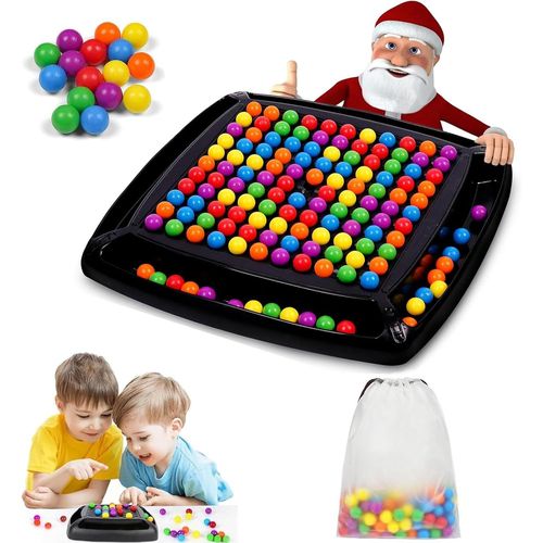 ERYI-Echiquier Intellectuel Double Duel, 120 Pièces Rainbow Ball Elimination Jeu De Société D'Échecs, Rainbow Puzzle Chess, Elimination Board Game, Jeu D'Échecs Intellectuel Pour Enfants Adultes