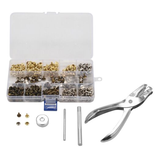 200 Ensembles Rivets Double Cap 10x10mm Bronze - Rivets Tubulaires Pour Cuir, Sacs, Ceintures Et Artisanat