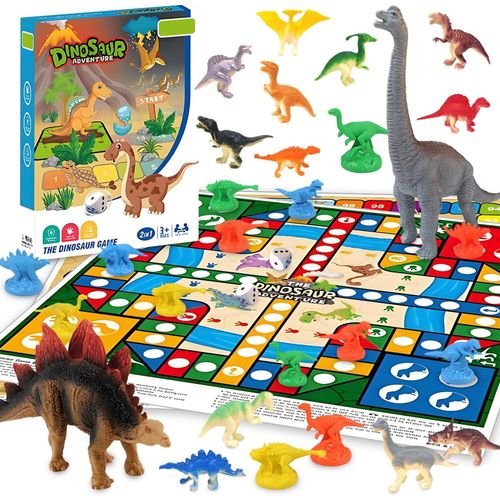 ERYI-Jeu De Société Pour Enfants 17 Pièces,Dinosaure Jouet Jeux Enfant 3 4 5 6 Ans Garçon Fille,Jeux De Société 3-8 Ans,Anniversaire Enfants Garcon Fille,Thème Des Dinosaures,Éducatives Jurassiques