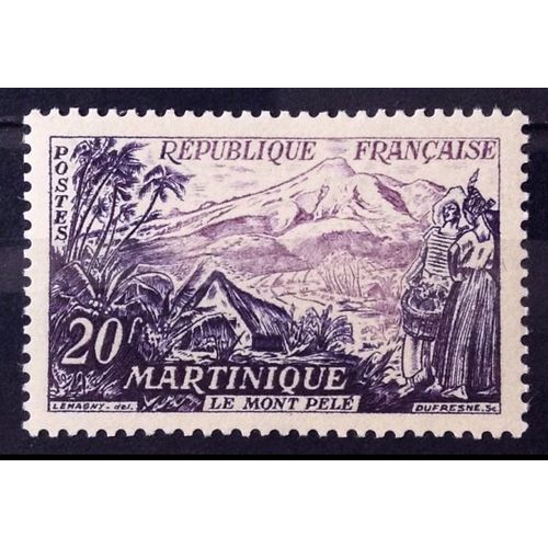 Martinique - Le Mont Pelé - 20f (Impeccable N° 1041) Neuf** Luxe (= Sans Trace De Charnière) - Cote 4,00 - France Année 1955 - N28552