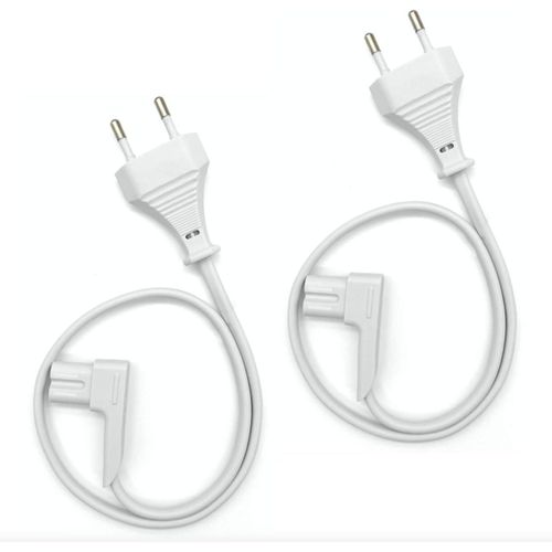 Vebner - Câbles d`Alimentation pour Sonos Play One, One SL et Play-1 (0.5 Mètre, 2 Câbles, Blanc)