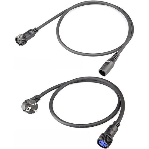 Câble étanche Cables Dmx Exterieur 1m + 1m Câble Alimentation ip65 avec Plug, Extension Cable Outdoor Connecteurs Du Lumières de scène étanche à la Controleur Dmx 512 ou Alimentation électrique 220V